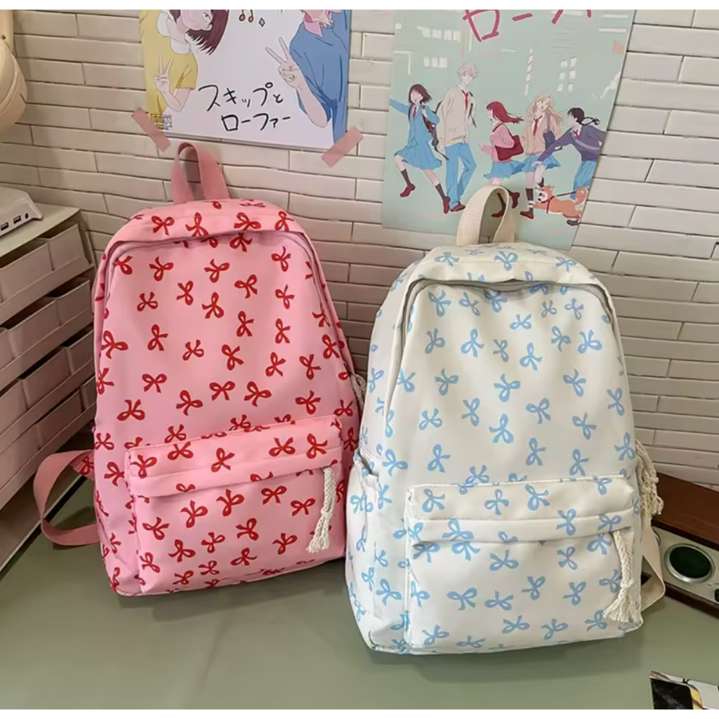 Tas Mini Ransel Wanita Tas Gendong Kecil Desain Pita