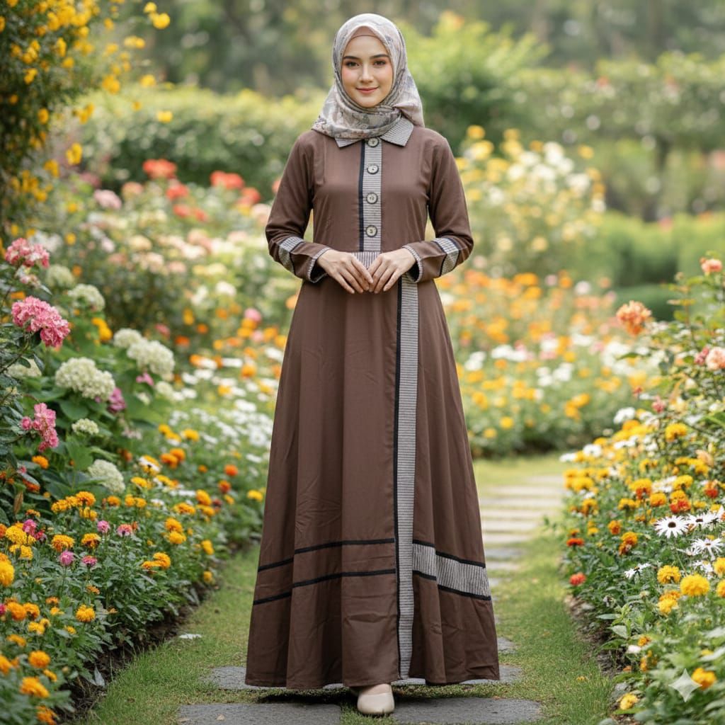 Gamis Wanita Remaja Polos mix Garis by Khanza kode BL