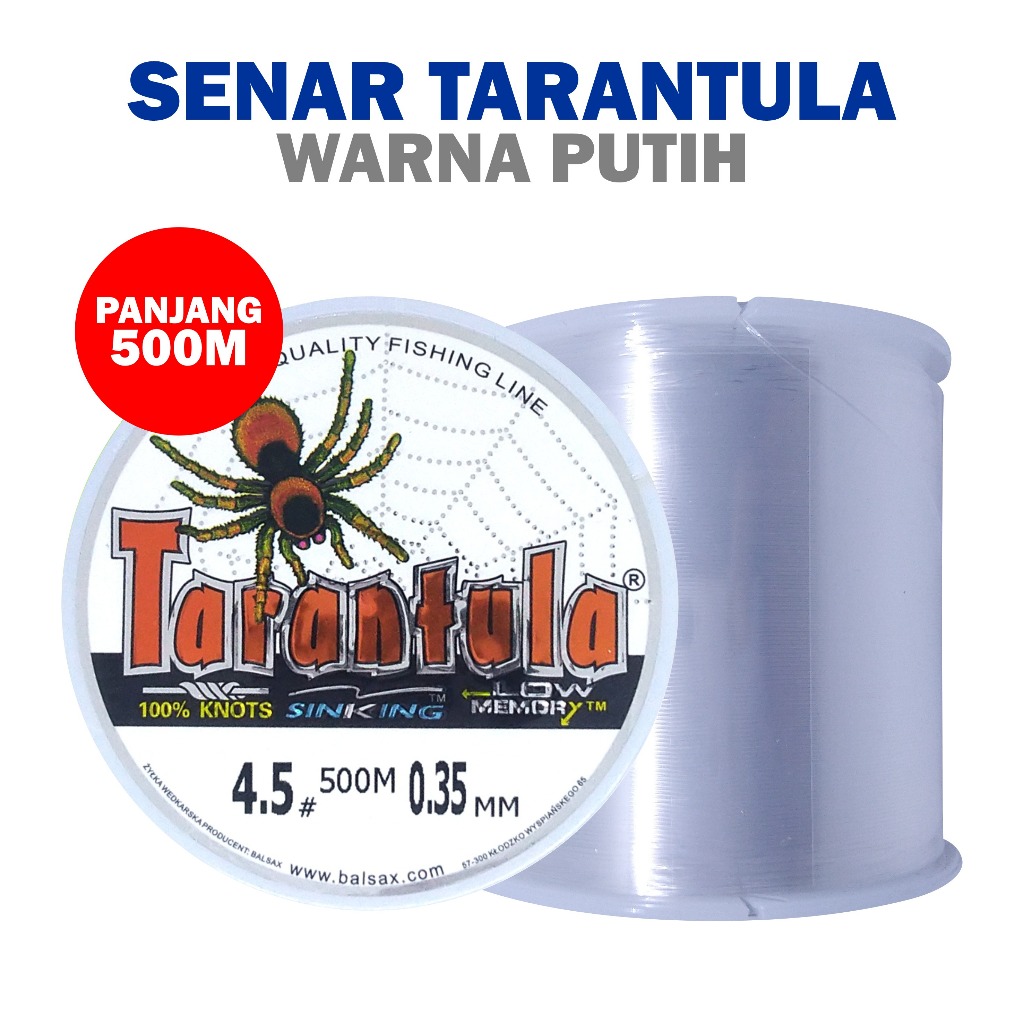 PANCING PEMULA Tali Pancing 500m Senar Pancing Tarantula Putih Nilon