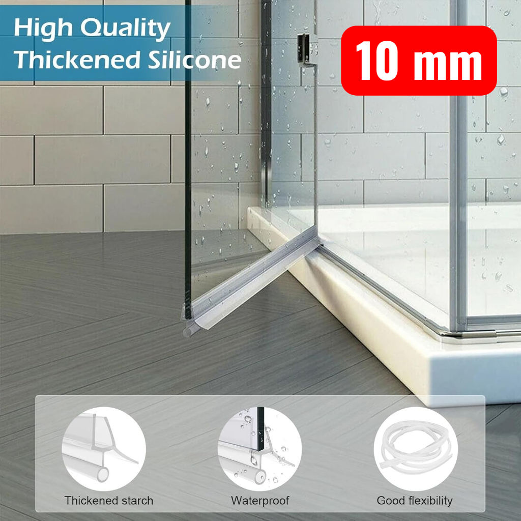 Seal Strip Penutup Celah Pintu Kaca Kamar Mandi PVC 50cm