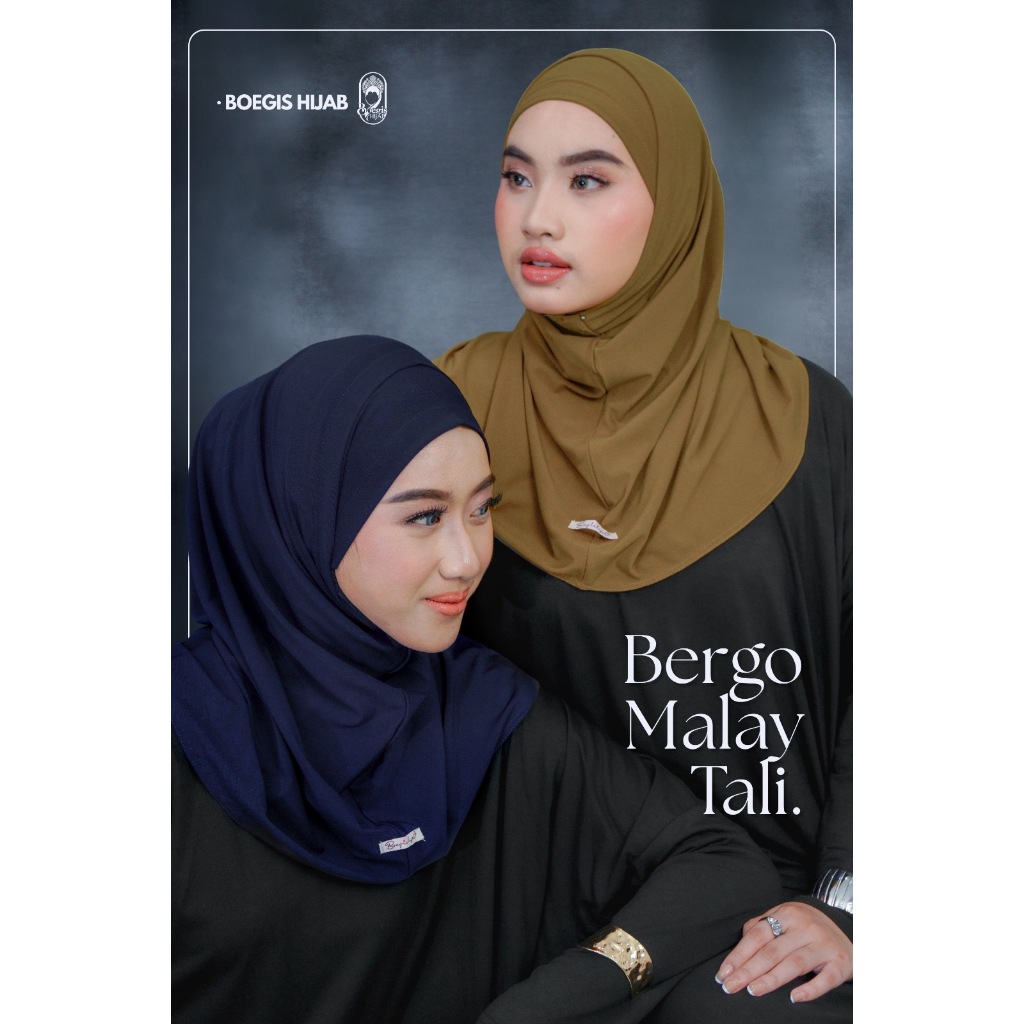 Hijab Bergo Malaysia Jersey Premium / Jilbab Instan Bergo Malaysia Non Pet - Bugis Hijab