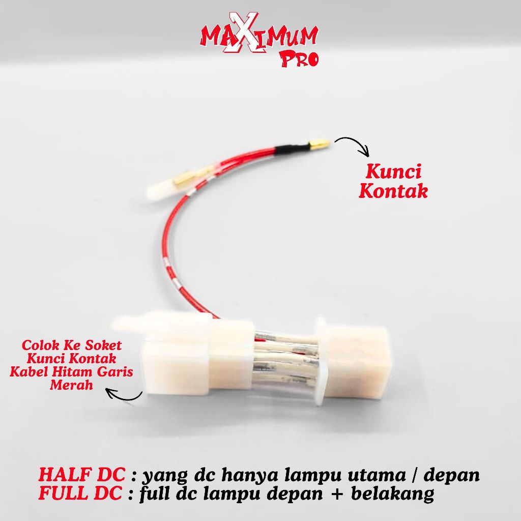 KONVERTER AC TO DC KARISMA SUPRA X 125 LAMPU DEPAN BELAKANG KABEL CONVERTER FULL DC PNP MOTOR HONDA