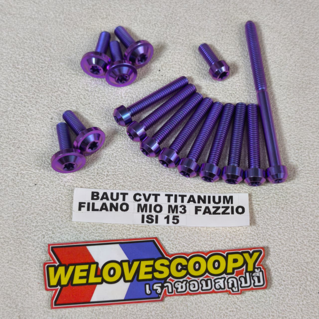 Baut cvt titanium filano / baut titanium cvt fazzio / baut cvt titanium mio m3 isi 15