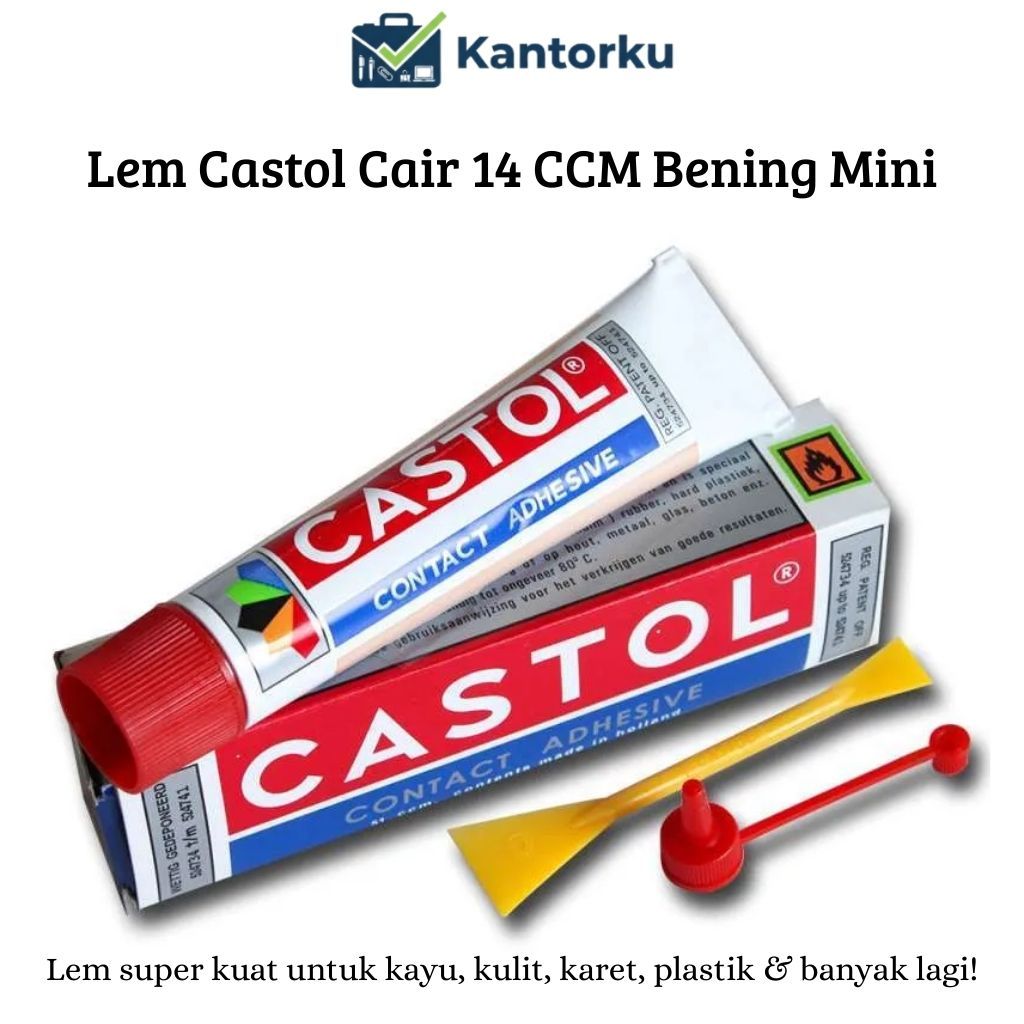 1 LUSIN (12 PCS) CASTOL LEM KECIL KERTAS LEM SERBAGUNA LEM CASTOL 14 CCM / LEM SEPATU
