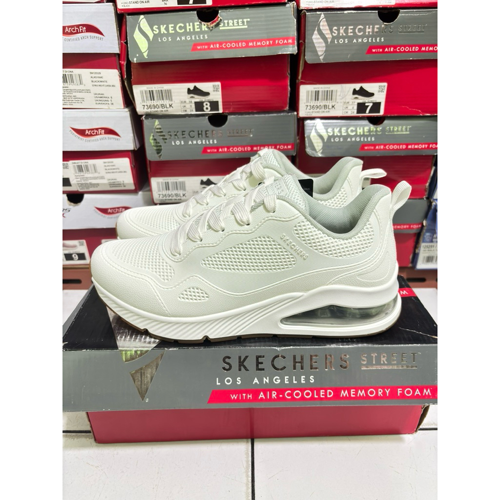 SIZE 40 SEPATU SKECHERS UNO2 FULL WHITE PUTIH MEN ORIGINAL