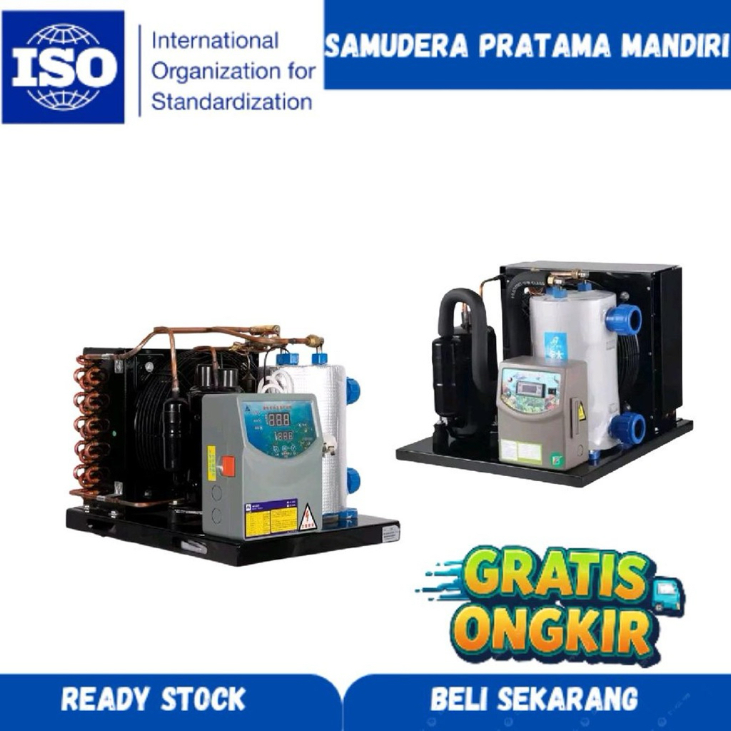 Water Chiller Industri Titanium Tube CNC Laser 2HP | Mesin Pendingin Air Kolam Ikan Spa Aquarium Ind