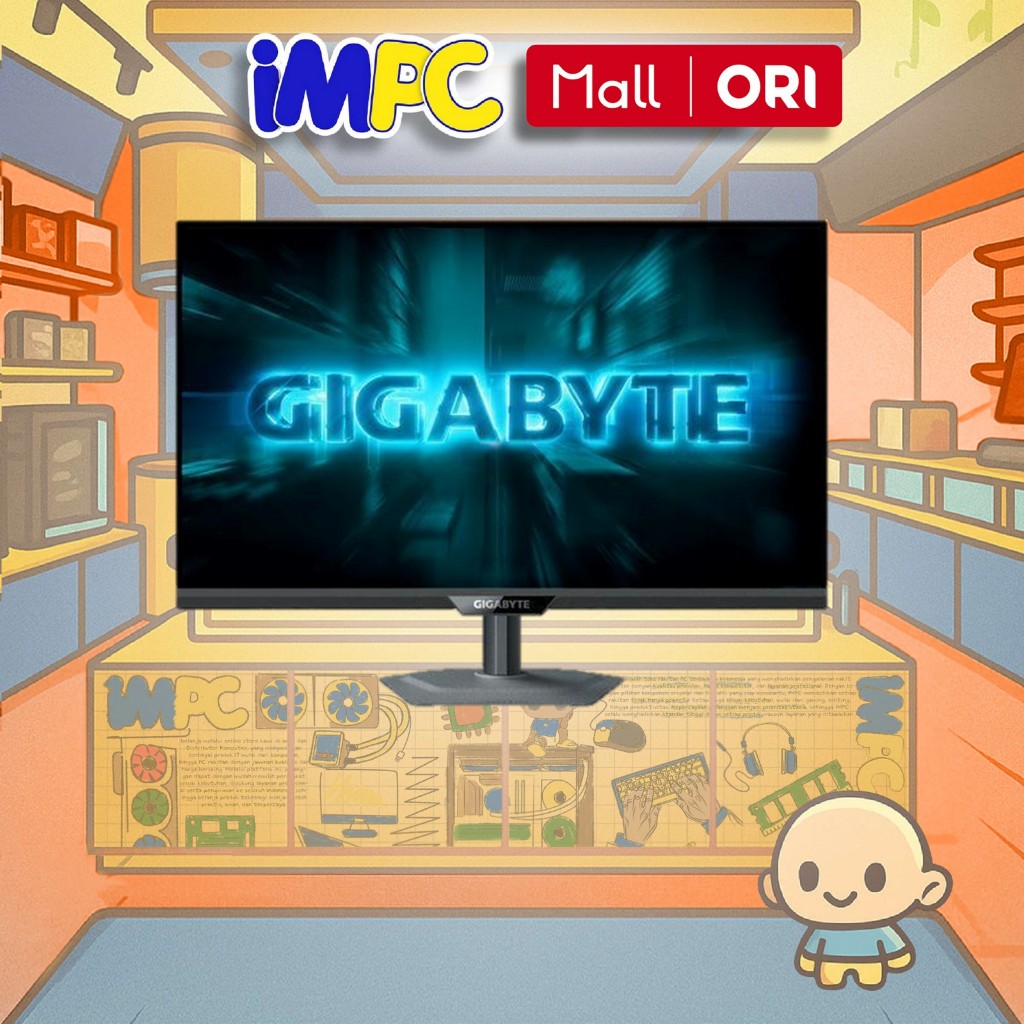 GIGABYTE GAMING MONITOR 27 INCH SS IPS QHD 2K 1440P 0.5MS 210HZ G27Q20 HDR ERGO