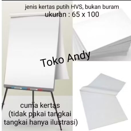 20 Lembar Kertas FlipChart Flip Chart HVS 65x100 Bahan Premium