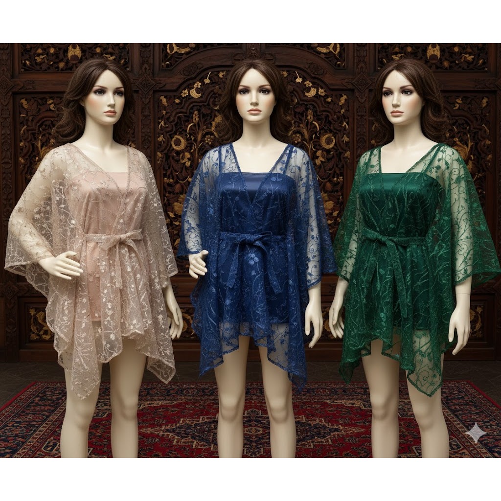 outer cardigan atasan kebaya bridesmaid baju kondangan tille mix brokat MUTIARA LILAC