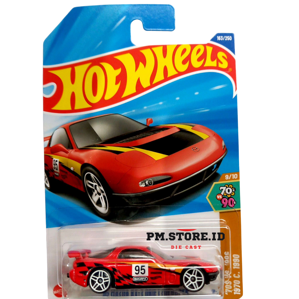 Hot Wheels 95 Mazda Rx-7 Drift/Deraper Merah No 95