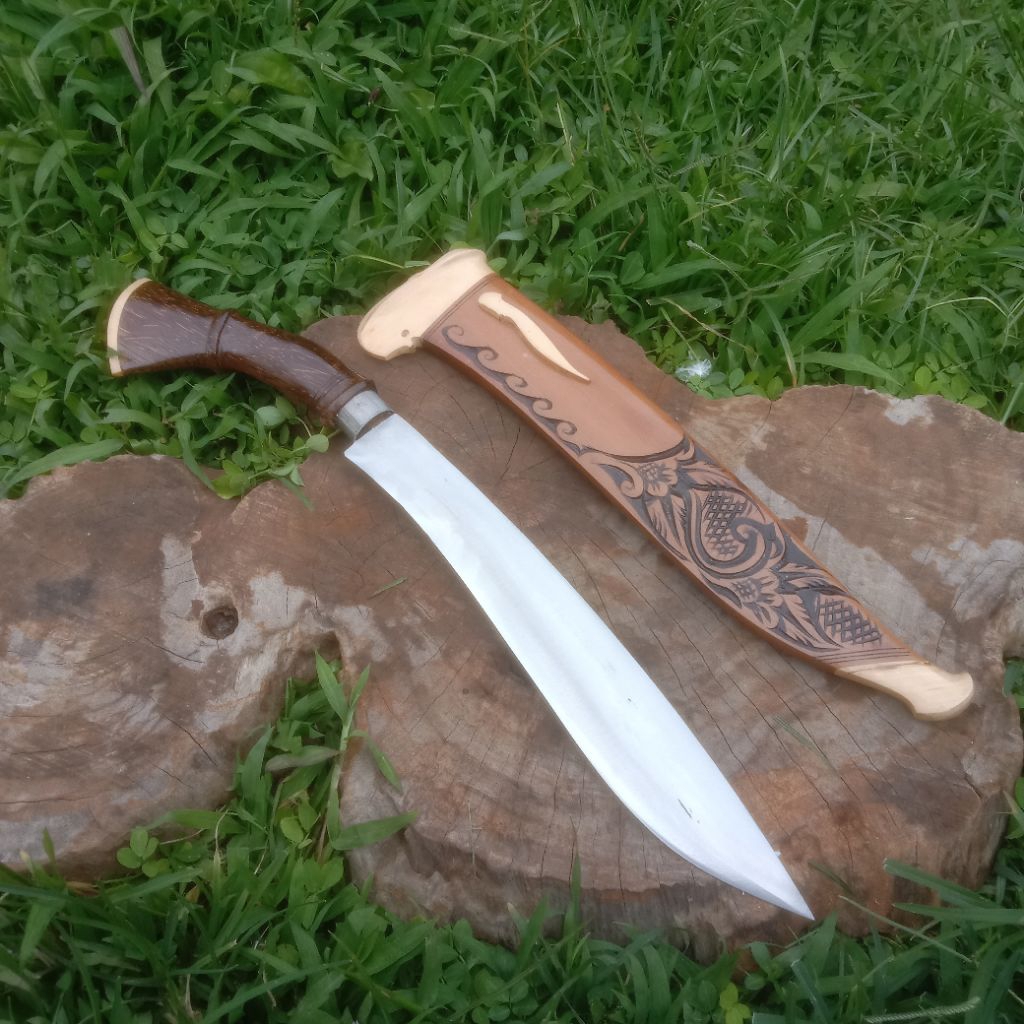 Pisau Kukri Ukir Bahan Baja Per Termurah Pisau Tebas Kukri
