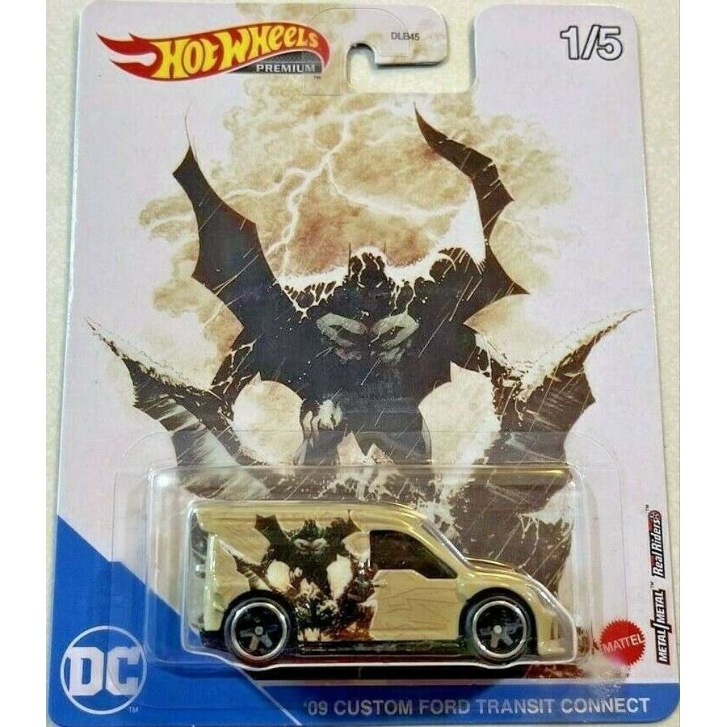Hot Wheels Premium 09 Custom Ford Transit Connect DC Batman ban karet