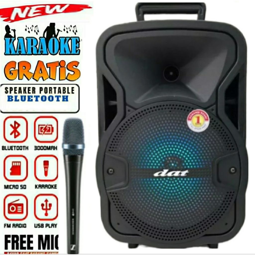 Speaker Bluetooth Full Bas KIMISO MKC 7801 8 8 INCH Speaker Nirkabel Bluetooth PortableSpeaker Bluet