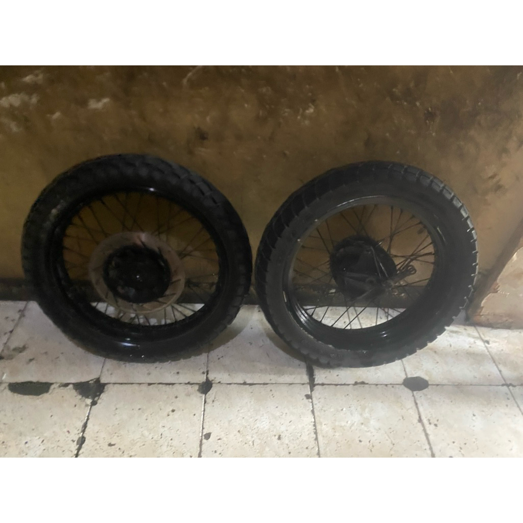 velg set ring 17 tapak lebar dida tromol depan megapro blkng gl ban swallo