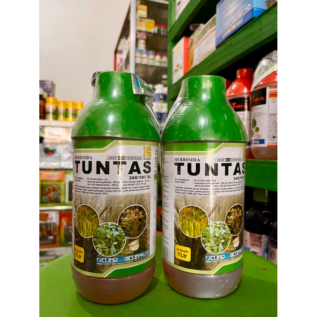 Herbisida Sistemik TUNTAS 300/100SL kemasan 1 Liter. Herbisida Pembasmi Rumput Liar Tuntas