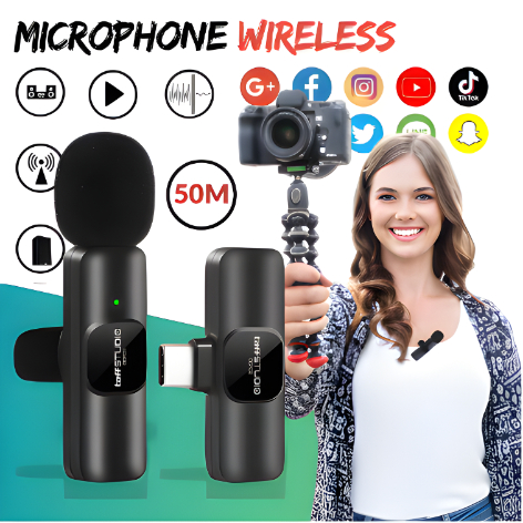 [ORI] Mikrofon Wireless Lavalier Portable Microphone USB Type C ODR08