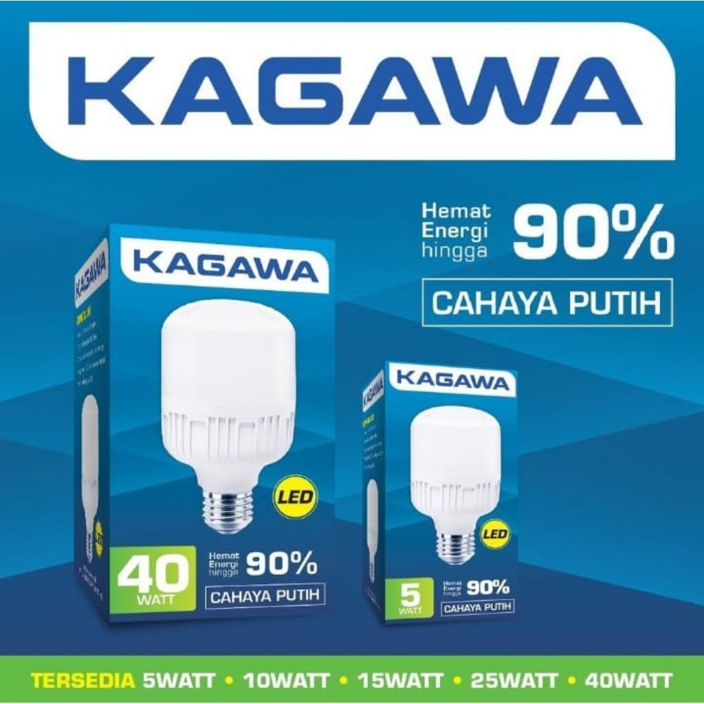 Lampu LED Super Terang Berkualitas 5w/10w/15w/25/40w KAGAWA BIRU 100% Original