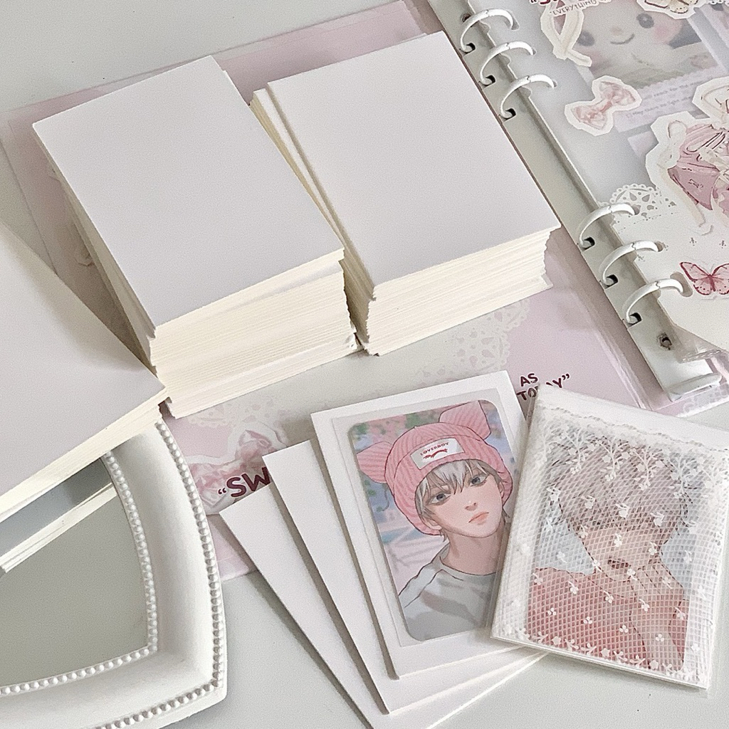 Karton Board photocard tebal kemasan pc putih