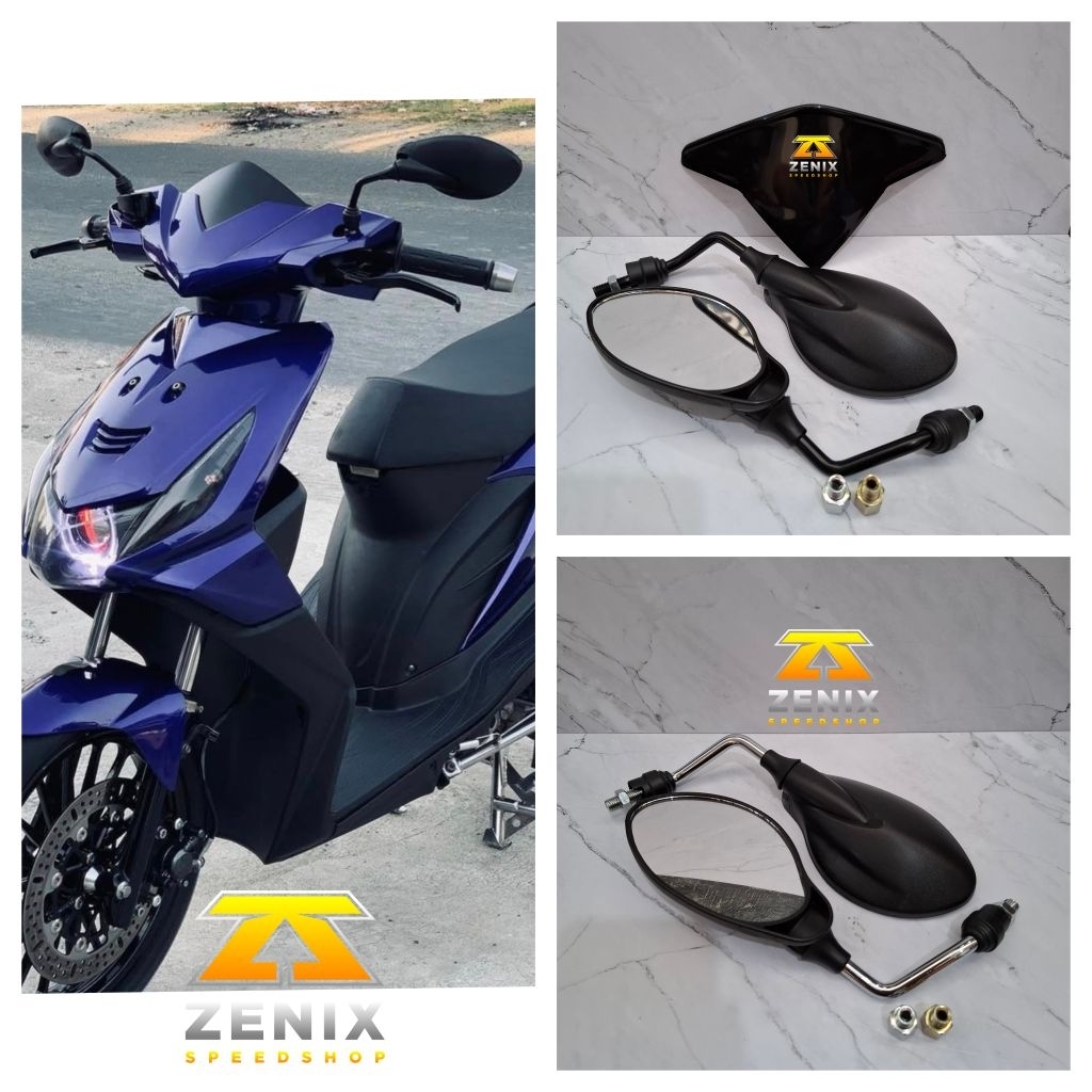 Visor Mini Set Spion X1 Pnp Honda Beat Karbu Tebal Kualitas Terbaik