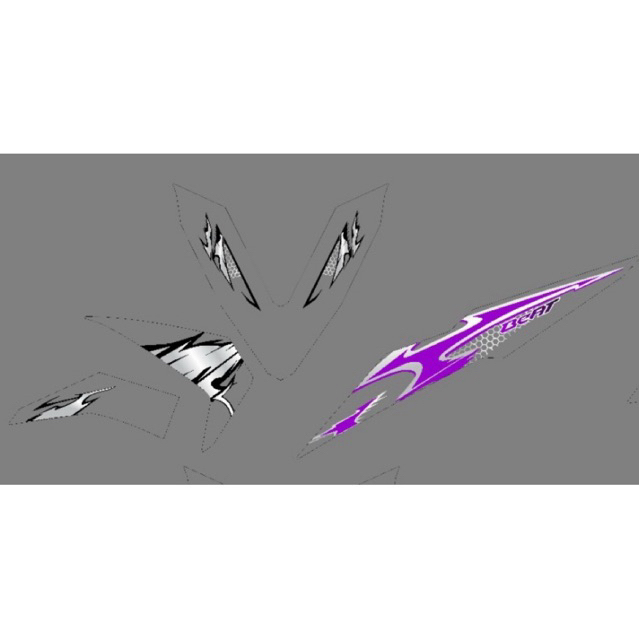 striping vietnam transparan BEAT ESP bahan premium Maxdecal glossy