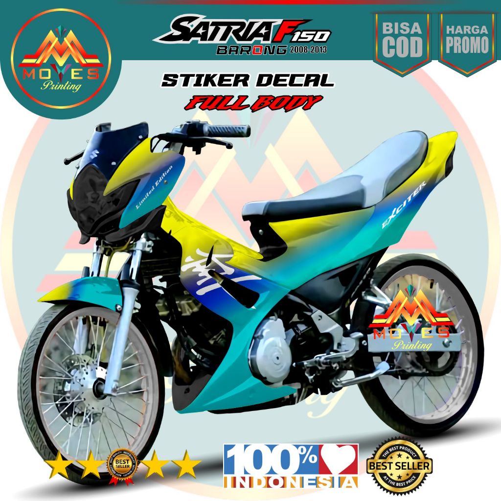 Tahan Lama Decal Satria Fu Barong 2012 Full Body Stiker Satria Fu Barong 2012 Full Body Motif Bunglo