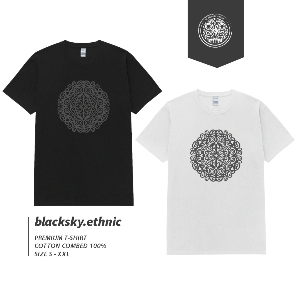 Kaos Dayak Motif Nyiruk | Baju Etnik | Baju kaos dayak | baju kalimantan | Baju Borneo | kaos Borneo