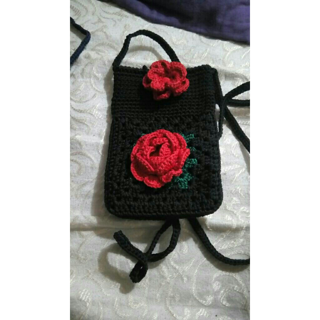 tas rajut granny square