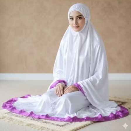 (Preloved) Mukena parasut travel tnpa pouch - like new