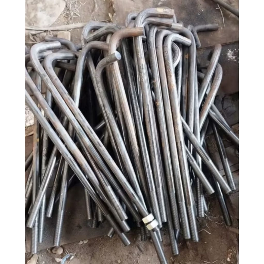 angkur L baud besi 16mm (kunci 24) & 19mm (kunci 28)