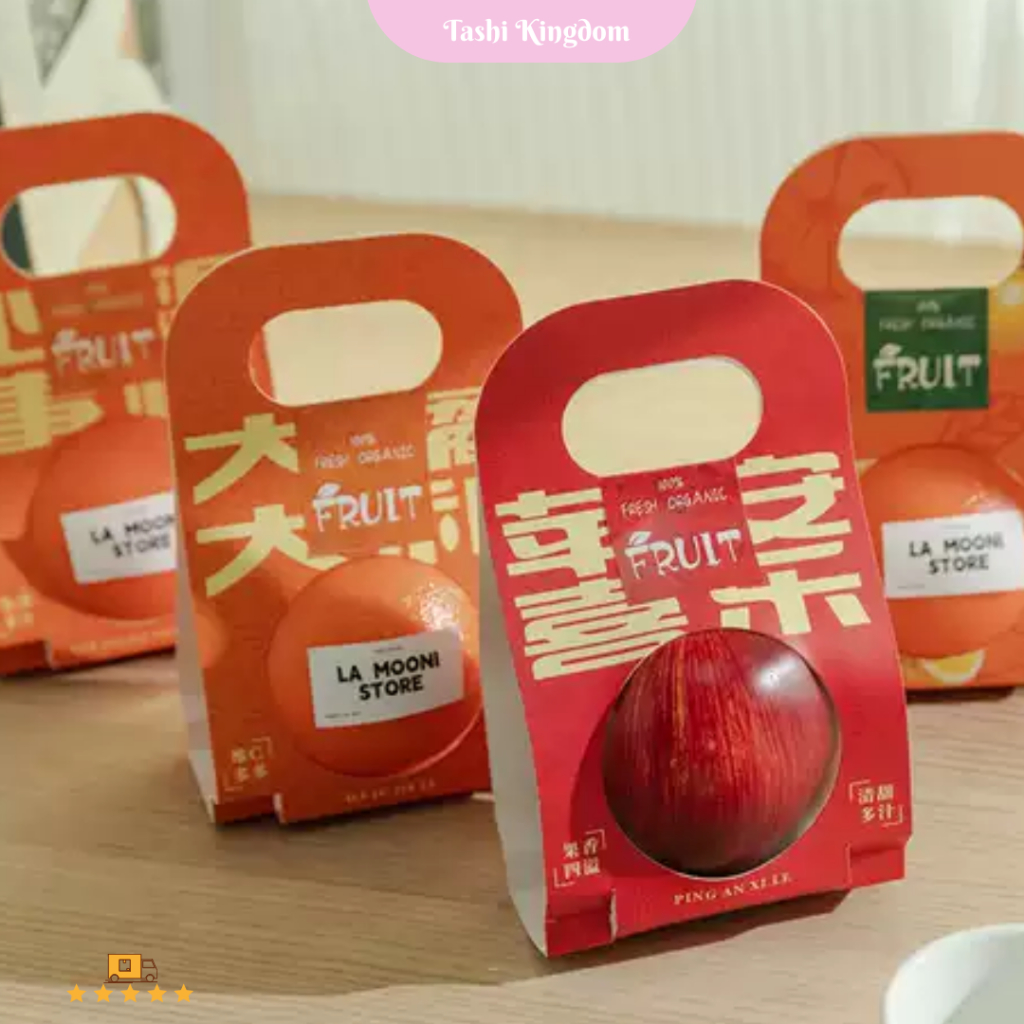Kotak Buah Imlek Kotak kemasan buah dibawa dengan tangan Box imlek buah Parcel kertas kado kraft Par