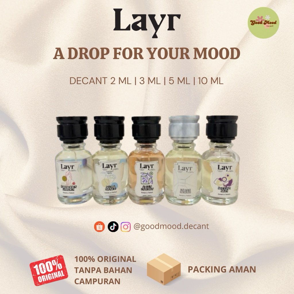 (DECANT) Parfum Layr Second Skin | Forbiden Garden | Slow Dance | Villa Enigma | Empty Room Extrait 