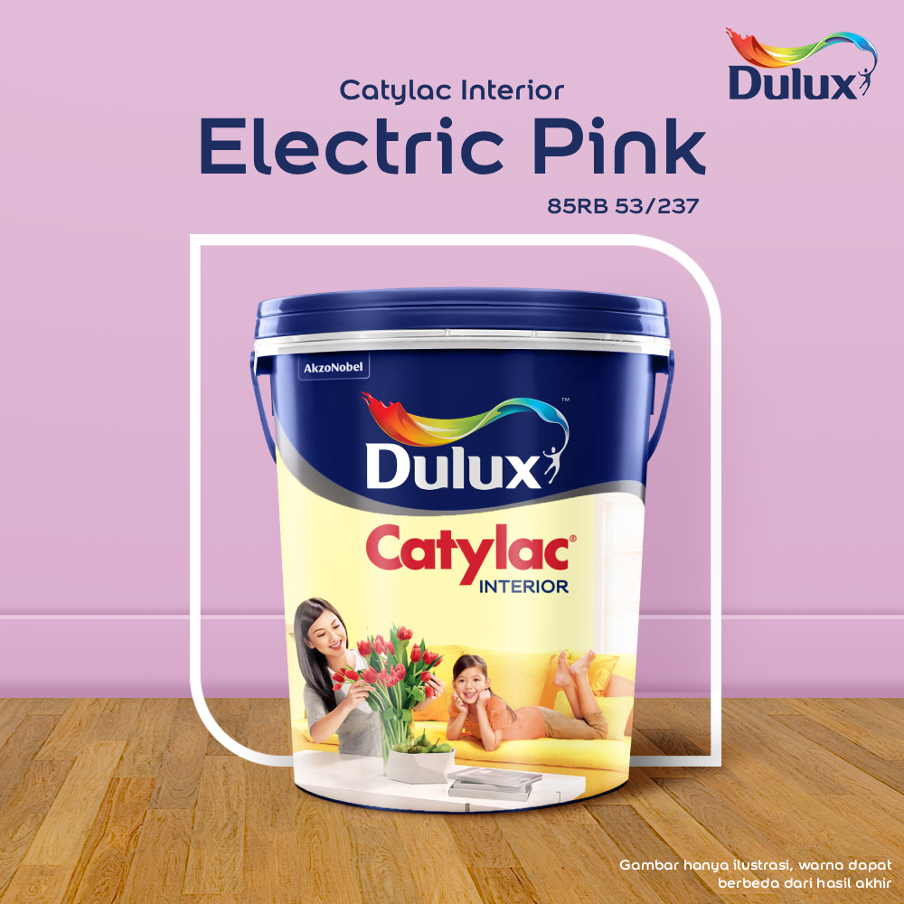 CAT TEMBOK ELECTRIC PINK DULUX CATYLAC INTERIOR - 25KG 85RB 53/237 CAT TEMBOK DULUX CATYLAC