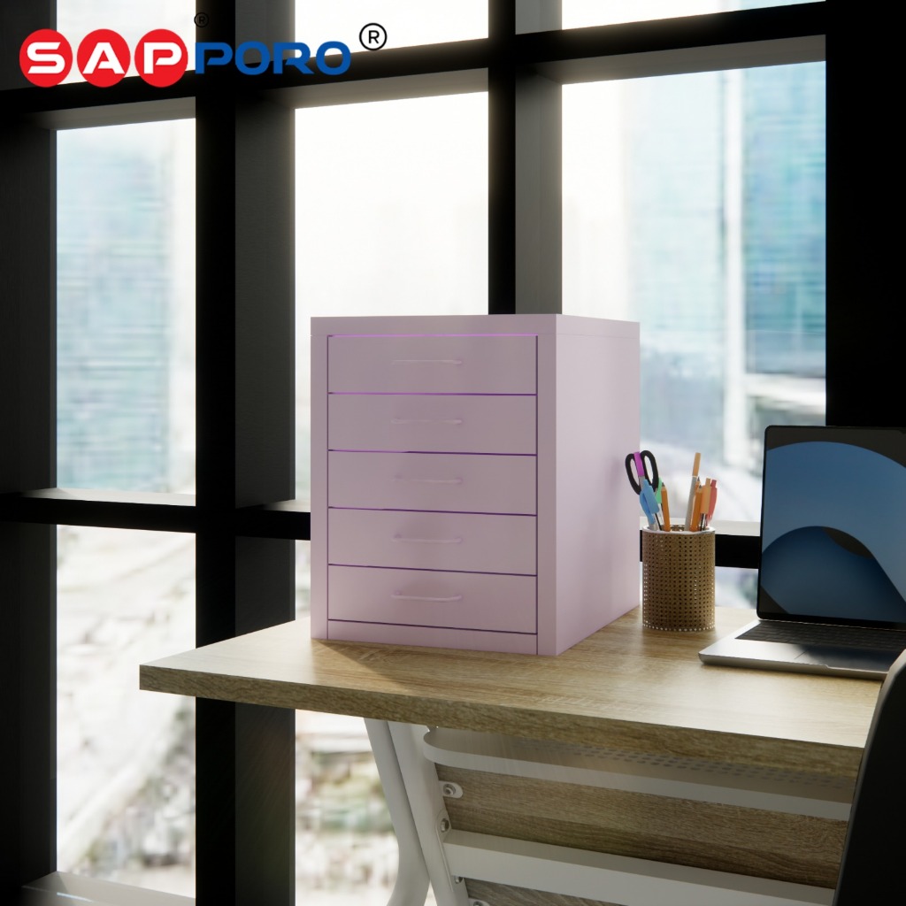 SAPPORO BUHLA - Lemari Kantor | Lemari Besi Portable 5 Laci