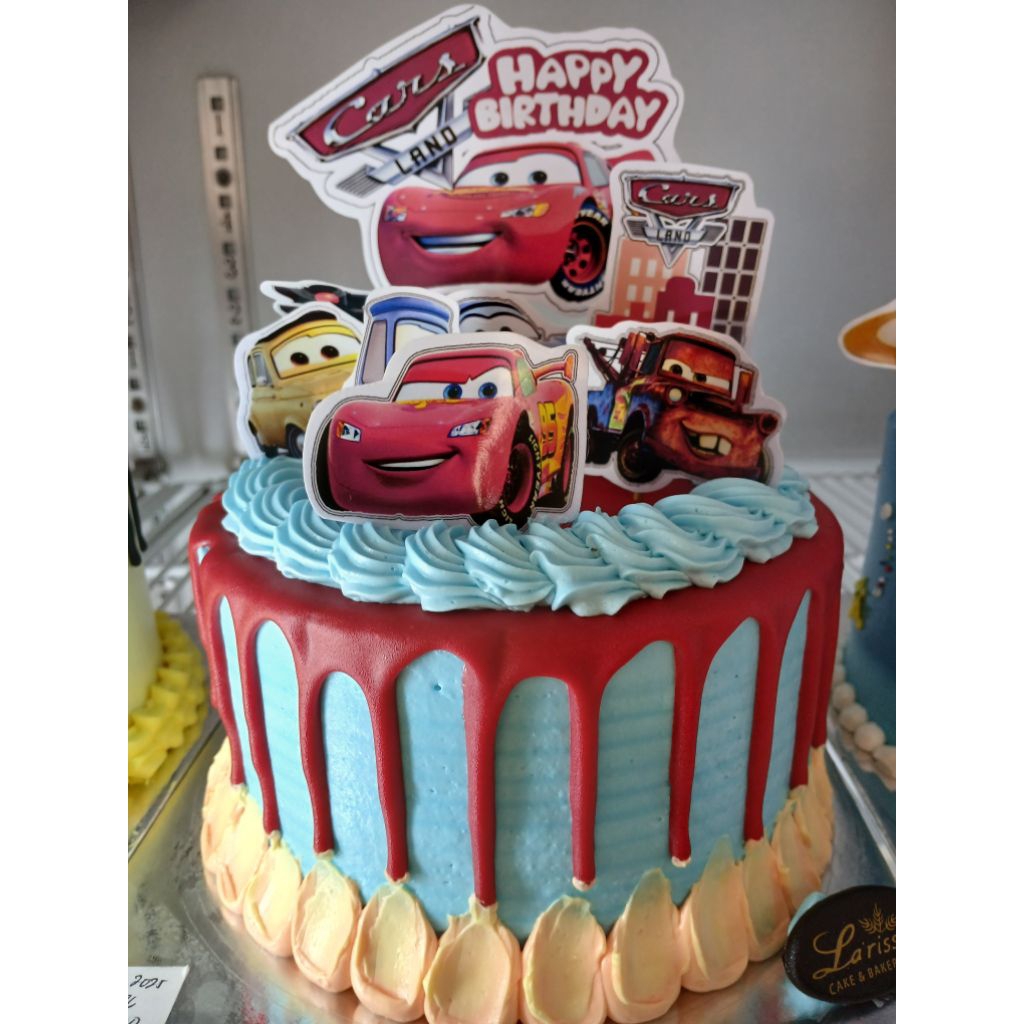 Kue Ulang Tahun Anak Laki-Laki Karakter Cars, Karakter Mobil-Mobilan
