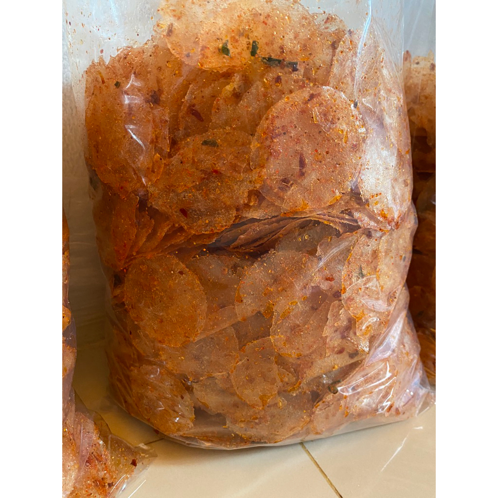 Kripik kaca pedas daun jeruk 1kg