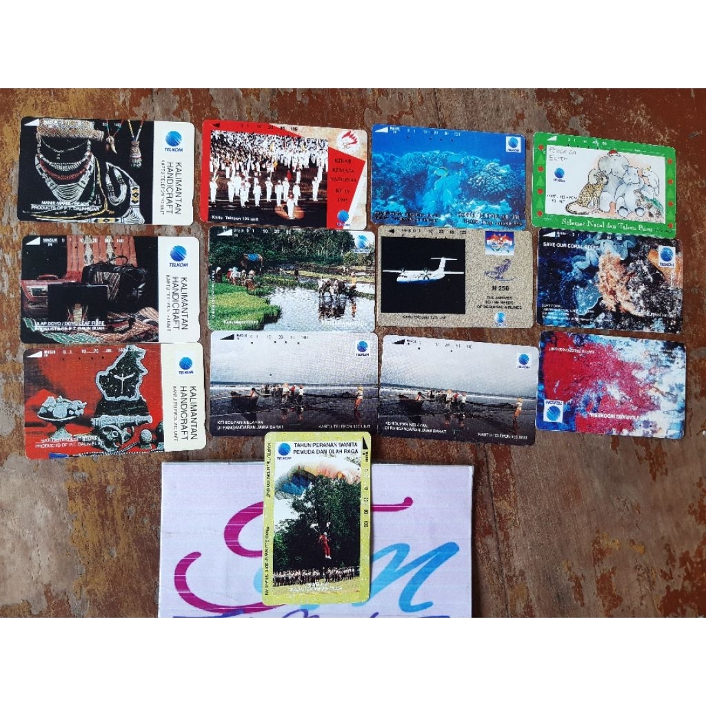 kartu telepon umum jadul lawas lama langka dijual sepaket