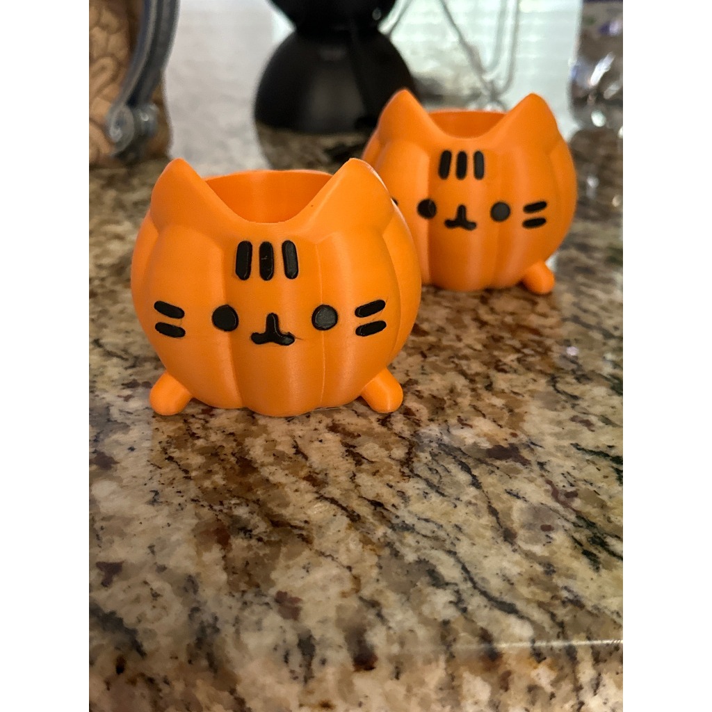 Pot Tanaman Pusheen Halloween – Halloween Pusheen Kitten Pumpkin Planter