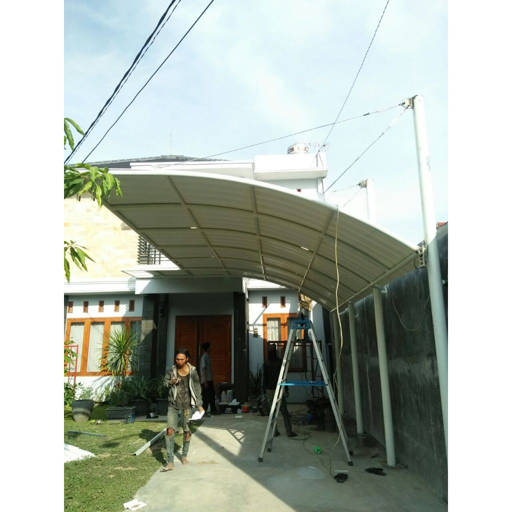 Kanopi Lengkung Garasi Mewah Elegan