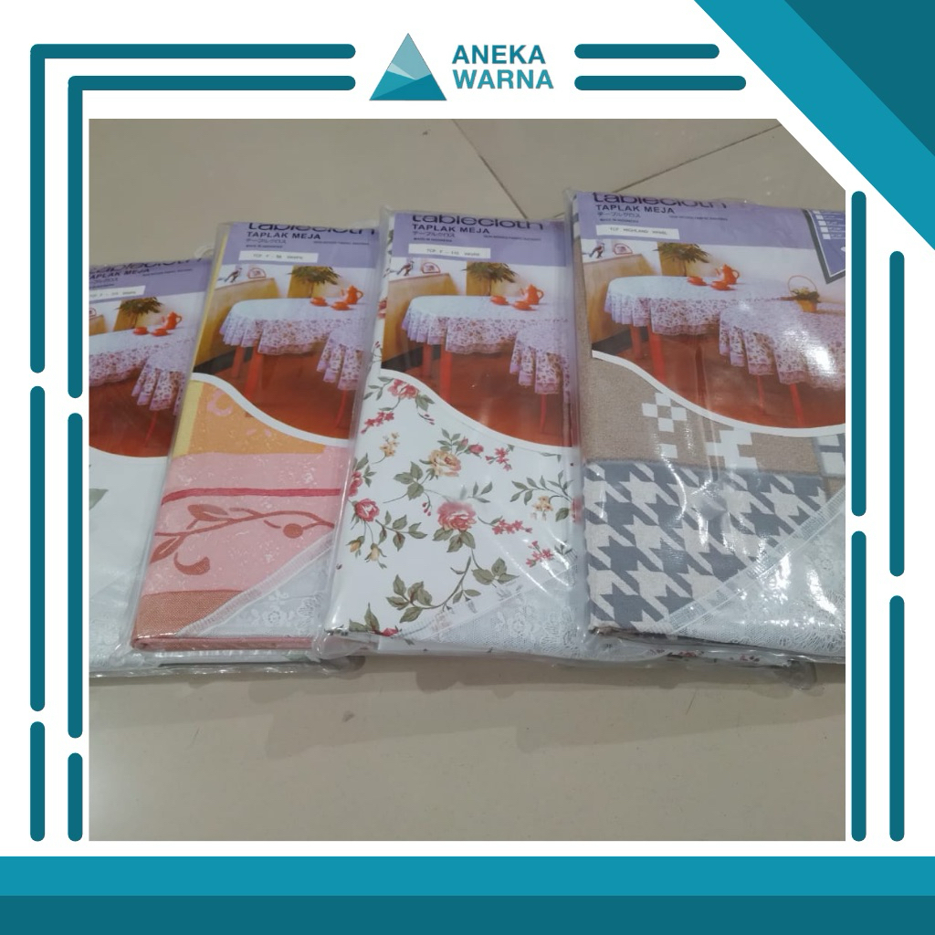 TAPLAK MEJA MAKAN KURSI 6 KAIN MEJA MAKAN