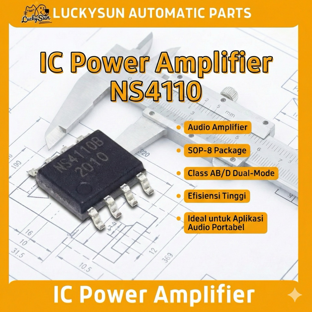 Luckysun IC ic NS4110B NS4110 Audio Amplifier SOP-8 Original Class AB/D Dual-mode IC Power Amplifier