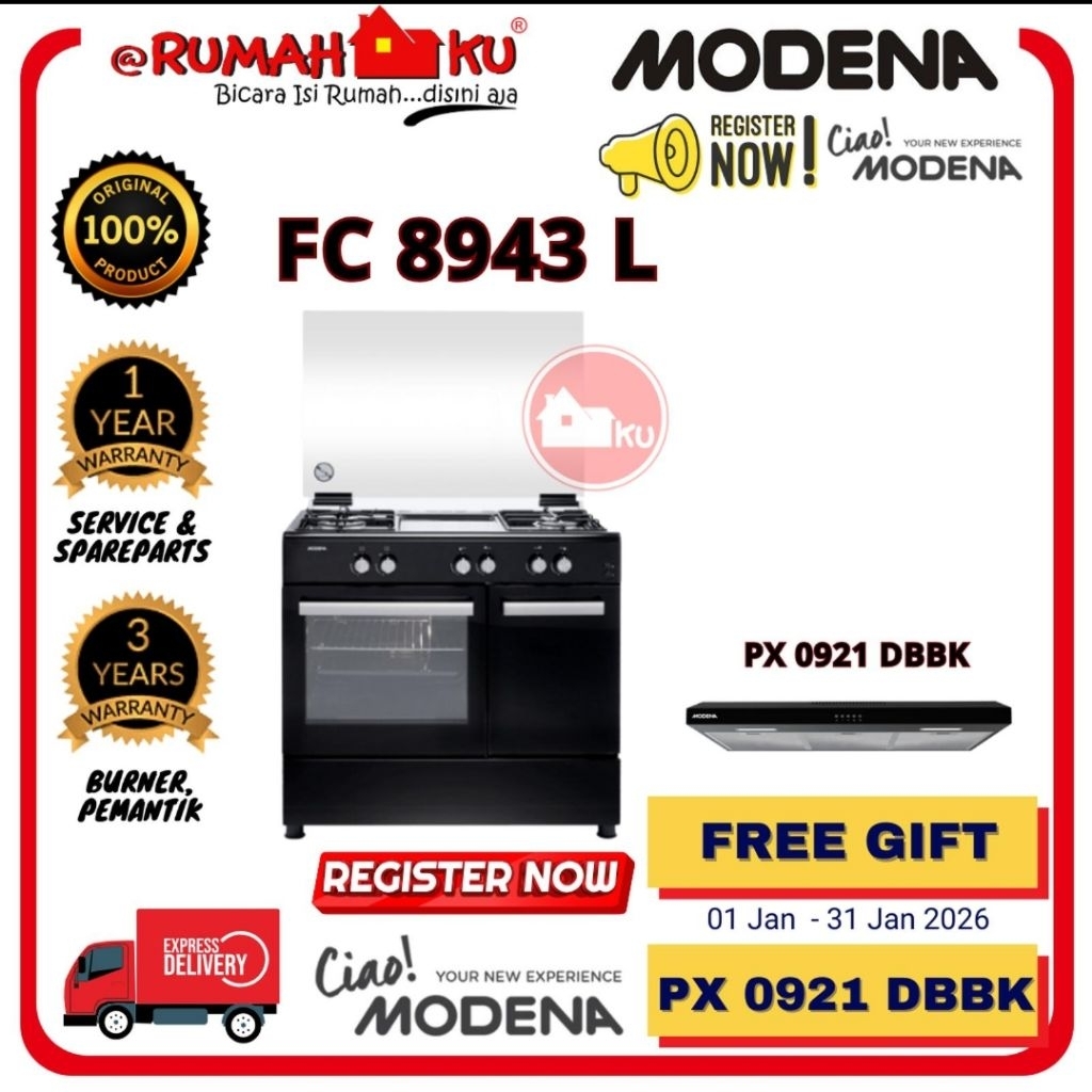 MODENA KOMPOR FREESTANDING  FC 8943 L