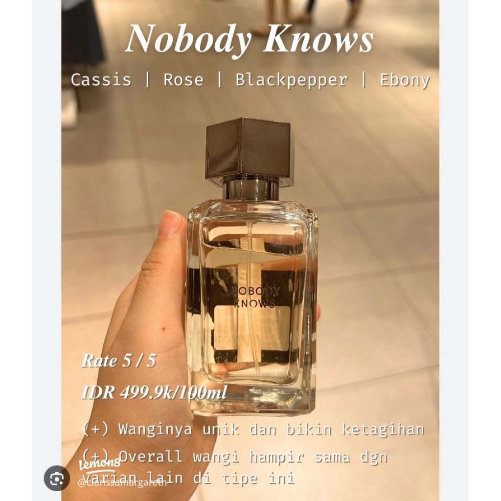 parfum Zara Nobody Knows For women 100ml (original reject no box eropa)