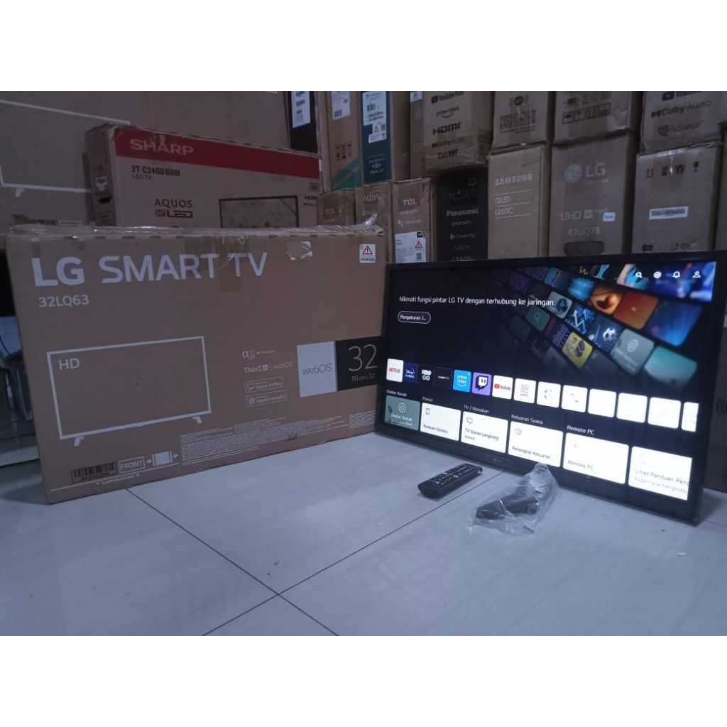 TV LED LG SMART 32 INC 32LQ63 KONDISI BEKAS MASIH SEGEL (6879R)