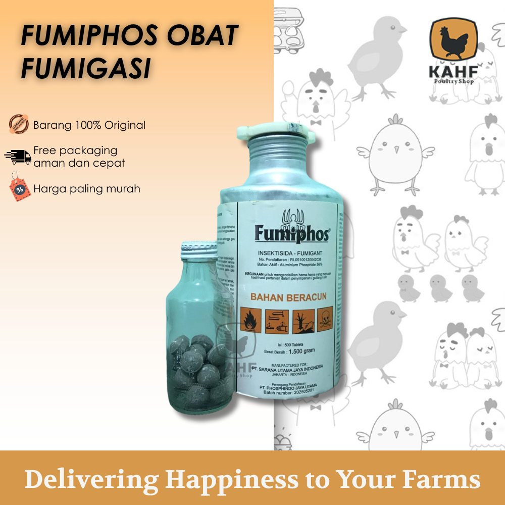 Fumiphos 5 Tablet Obat Fumigasi Kutu Beras Jagung Pakan [KAHF PS]