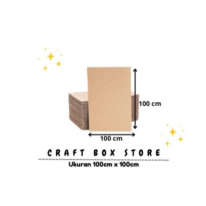 Kardus Karton Lembaran E/Flute Ukuran 100x100 Cm