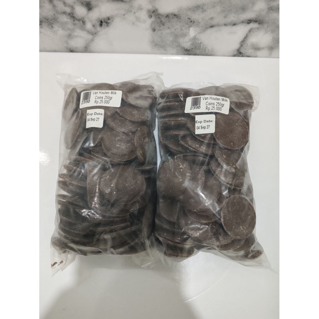 VAN HOUTEN MILK COMPOUND COIN REPACK 250GR/Van Houten Milk Compound Coins Repack 250gr/ Van Houten P