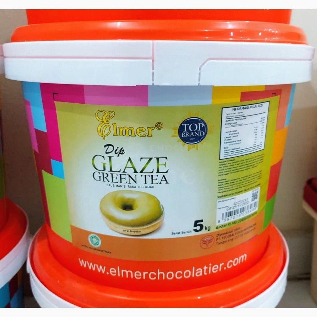 ELMER GLAZE GREEN TEA/MATCHA REPACK 250GR/Elmer Glaze Green Tea Kemasan Kemasan 250gr