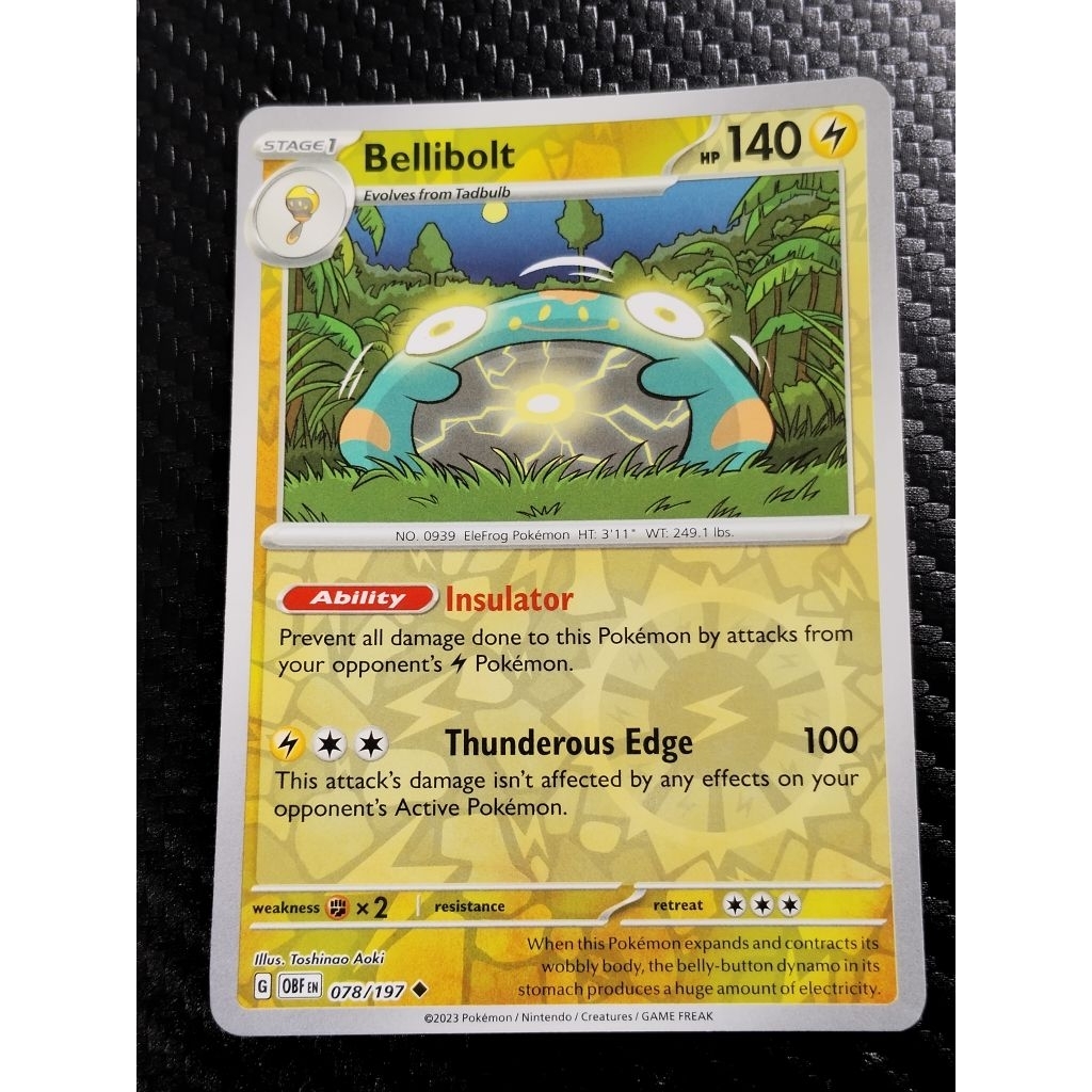 kartu pokemon original holo reverse Bellibot OBF 078/197