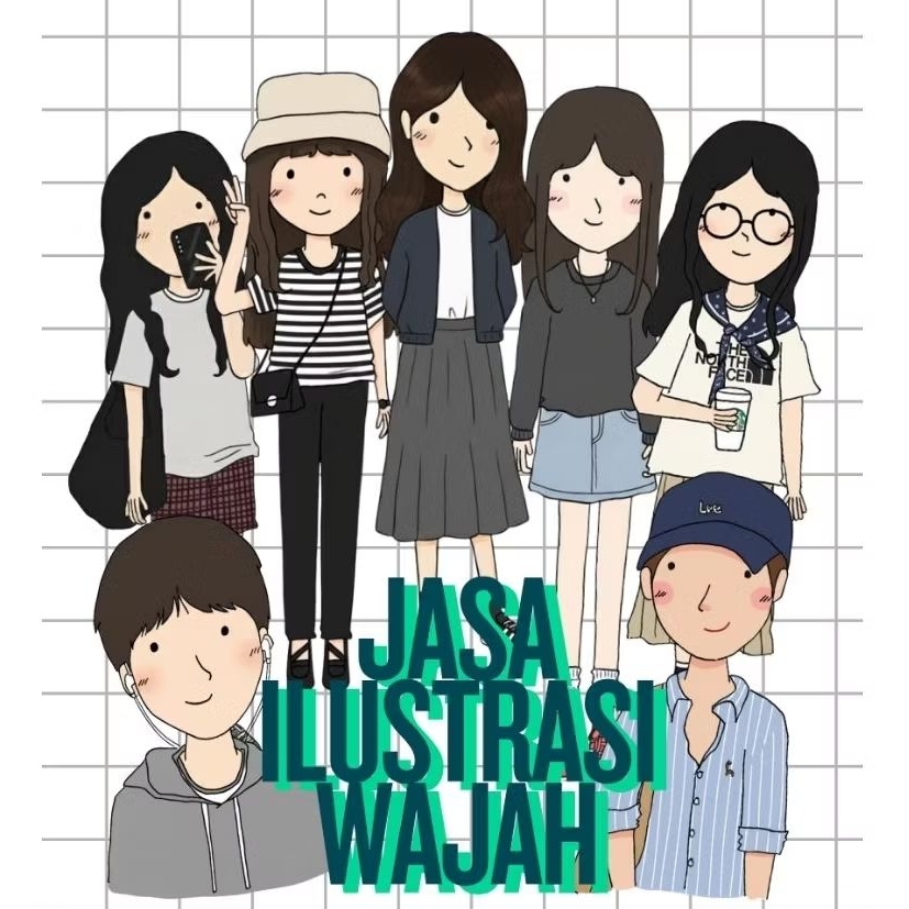 Chibi art/Digital art/Ilustrasi wajah/Cartoom art [SOFT FILE]