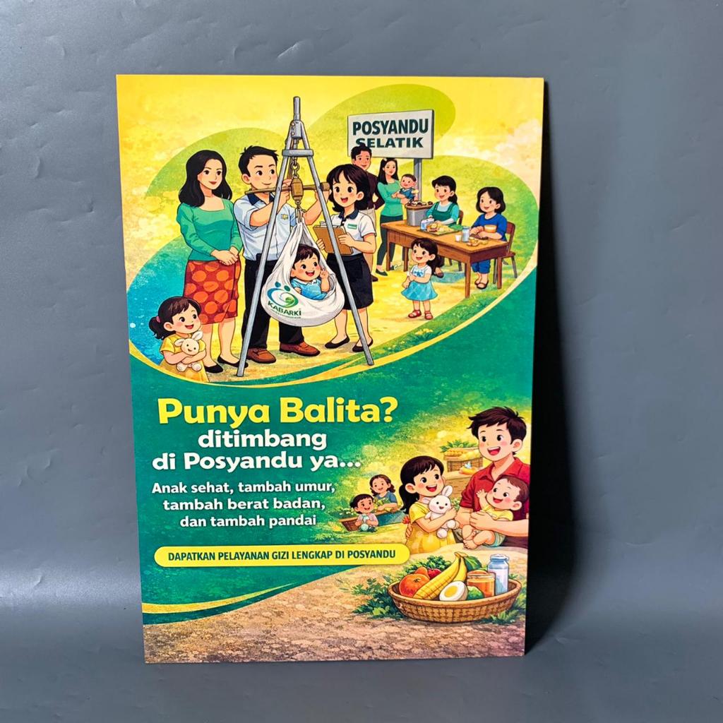 Smart EduBoard - Poster Solid MDF Timbang Balita  - Posyandu - Posyandu ILP